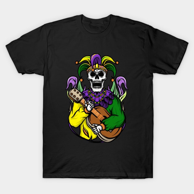 Skeleton Playiin' Banjo T-Shirt by mystiza_art